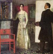 Selbstportrat des Malers und seiner Frau im Atelier